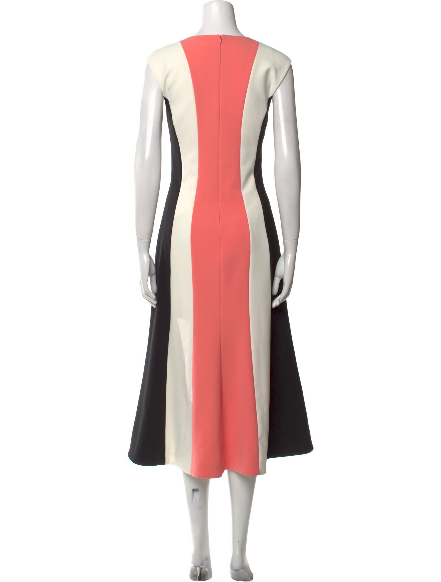 Christian Siriano Colorblock Pattern Long Dress